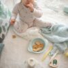 Bioplastic baby feeding spoon set creamy white-mint-mango 3 pcs