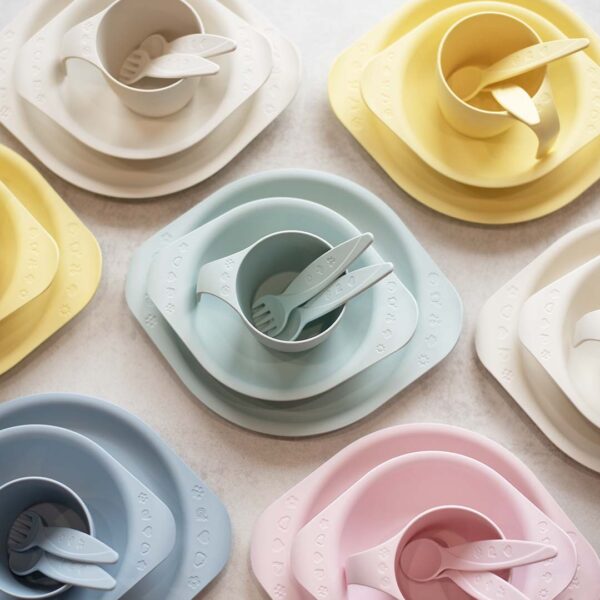 Bioplastic baby dinner set from 12 months mint