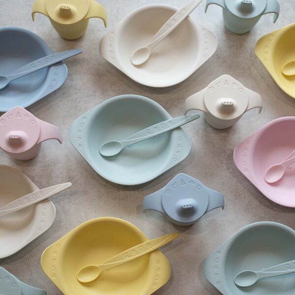 Bioplastic baby dinner set from 6 months mint