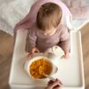 Bioműanyag baba étkészlet szett 6 hónapos kortól krémfehér